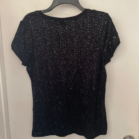 New Black Sequin Top Size 12 - Picture 3 of 5